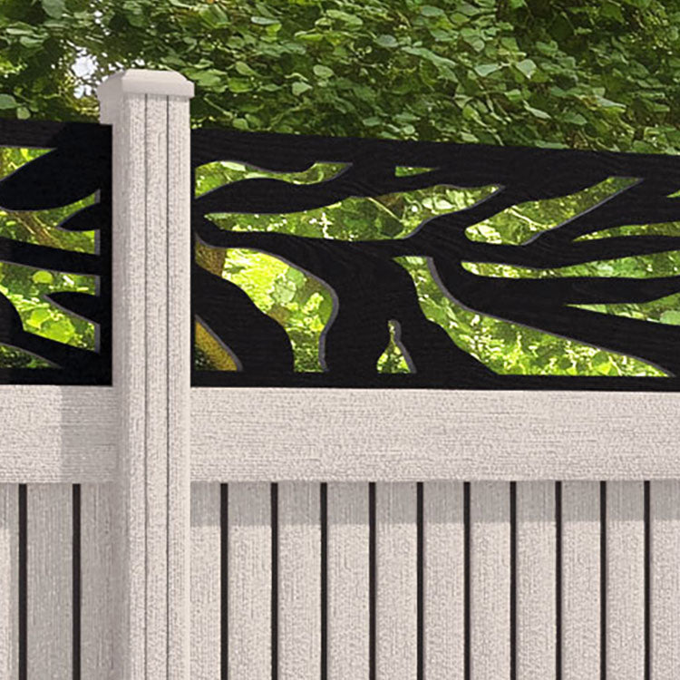 Virtis Malawi Fence Panel - Mid Stone - with our composite posts
