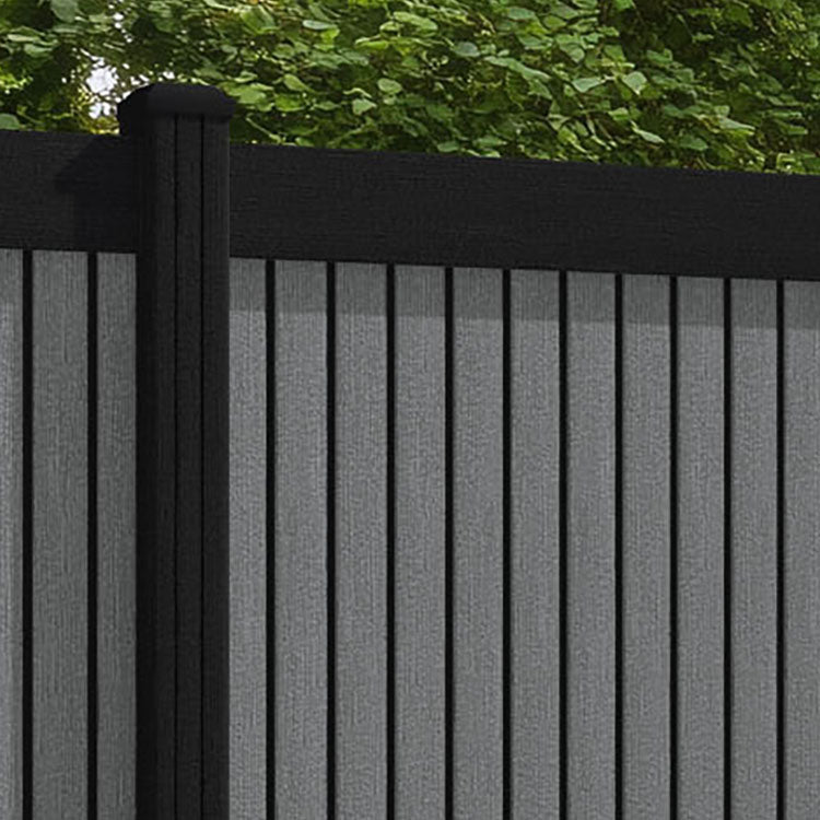 Virtis Fence Panel - Mid Grey - with our composite posts