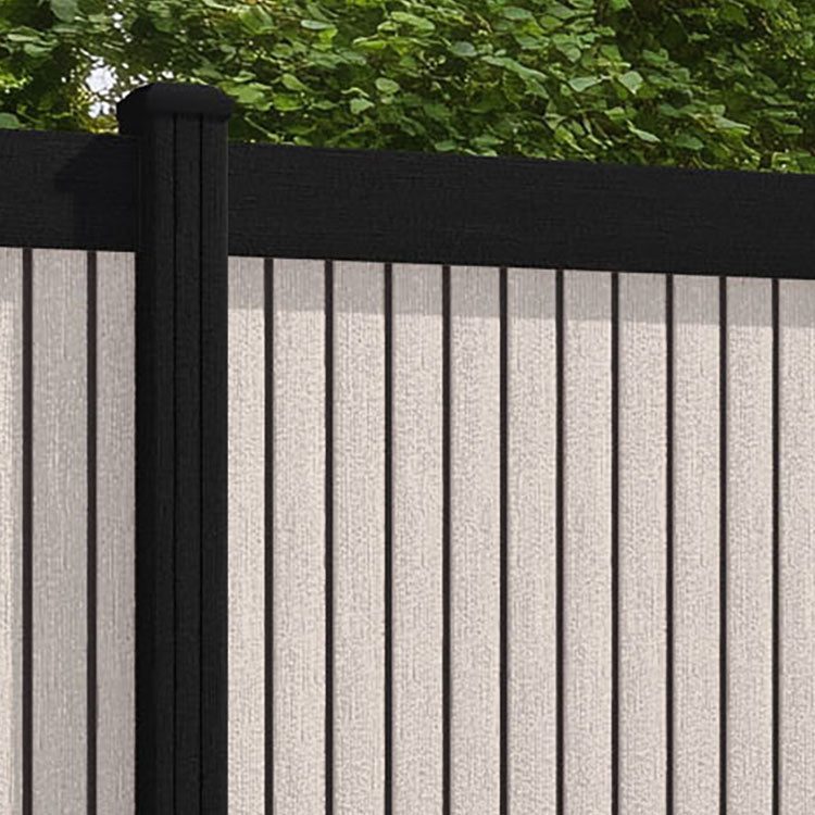 Virtis Fence Panel - Mid Stone - with our composite posts