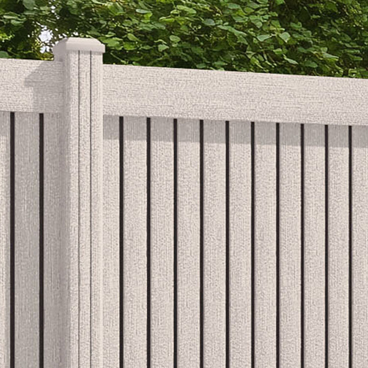 Virtis Fence Panel - Mid Stone - with our composite posts