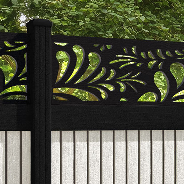 Virtis Petal Fence Panel - Light Stone - with our composite posts
