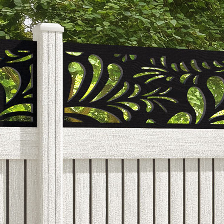 Virtis Petal Fence Panel - Light Stone - with our composite posts