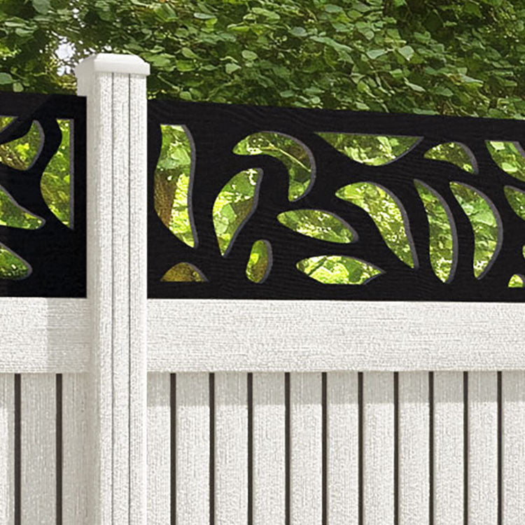 Virtis Plume Fence Panel - Light Stone - with our composite posts