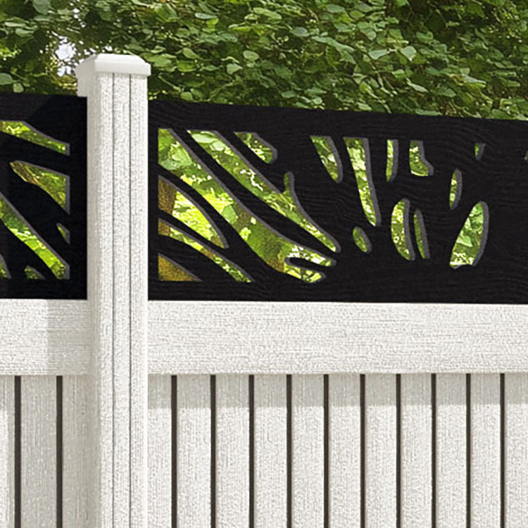 Virtis Poppy Fence Panel - Light Stone - with our composite posts