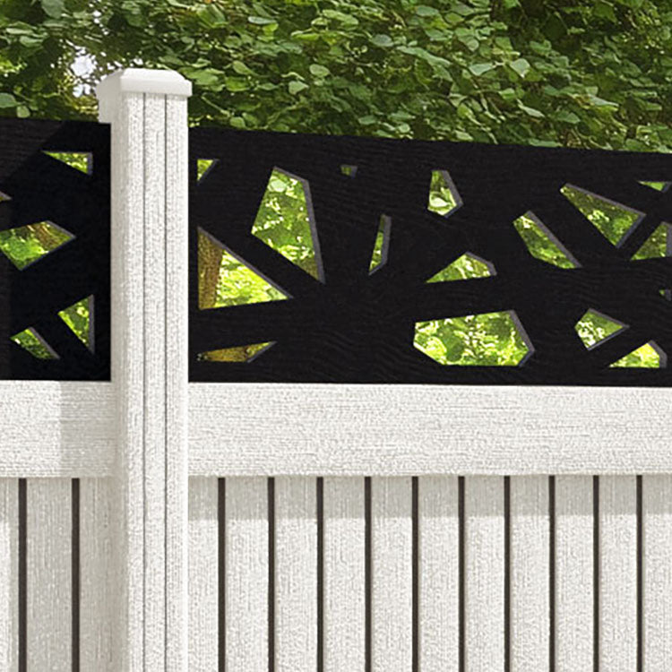 Virtis Prism Fence Panel - Light Stone - with our composite posts