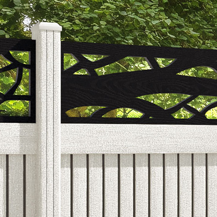 Virtis Twilight Fence Panel - Light Stone - with our composite posts