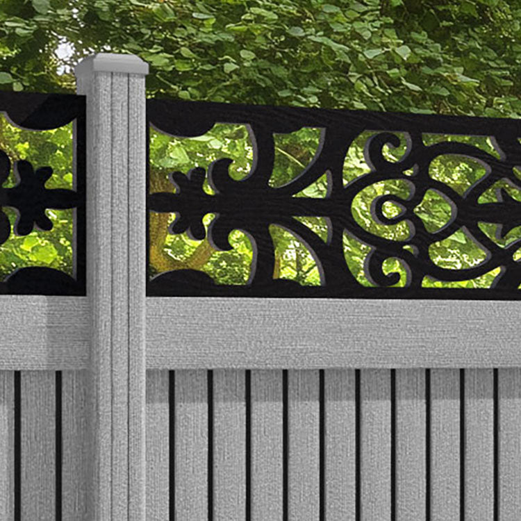 Virtis Windsor Fence Panel - Light Grey - with our composite posts