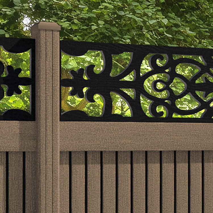 Virtis Windsor Fence Panel - Teak - with our composite posts