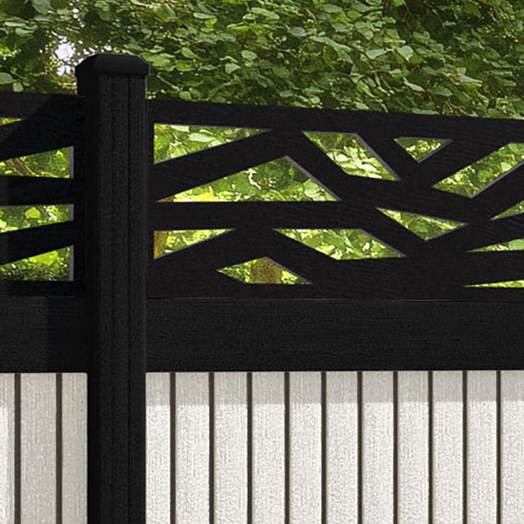 Virtis Zenith Fence Panel - Light Stone - with our composite posts