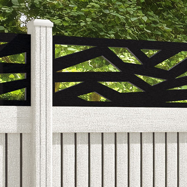 Virtis Zenith Fence Panel - Light Stone - with our composite posts