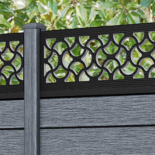 Fusion Vida Fence Panel - Anthracite - with our composite posts