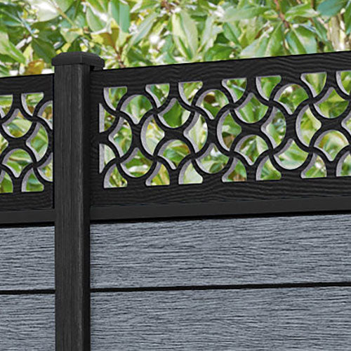 Fusion Vida Fence Panel - Anthracite - with our composite posts