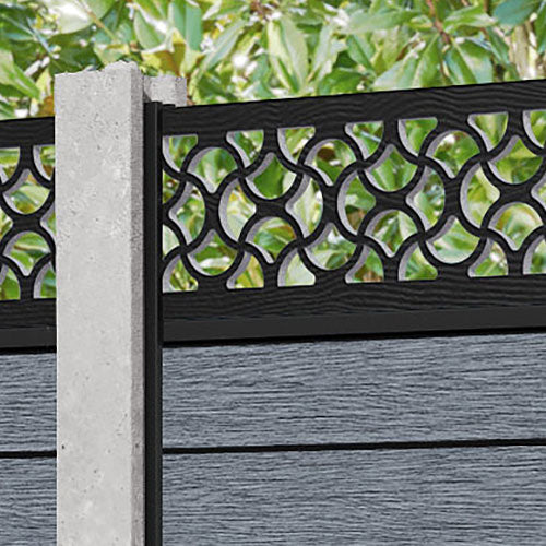 Fusion Vida Fence Panel - Anthracite - for existing concrete posts