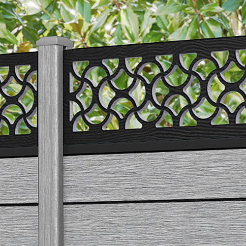 Fusion Vida Fence Panel - Light Grey - with our composite posts