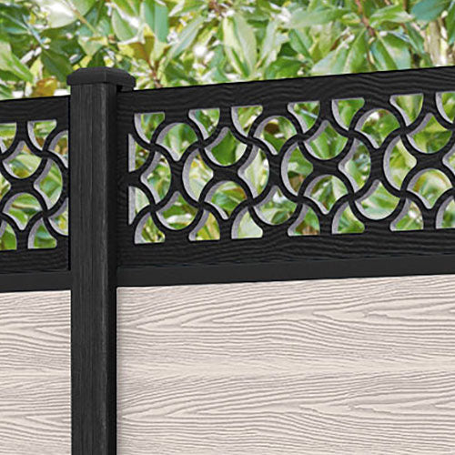 Classic Vida Fence Panel - Mid Stone - with our composite posts