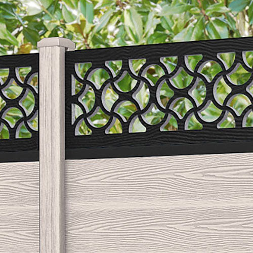 Classic Vida Fence Panel - Mid Stone - with our composite posts