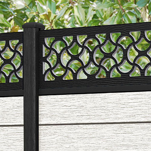 Fusion Vida Fence Panel - Light Stone - with our composite posts
