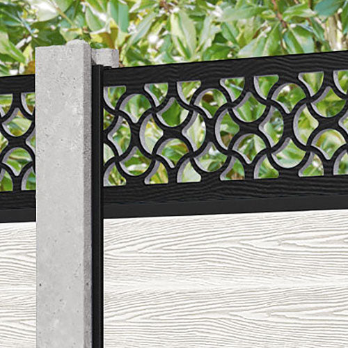 Classic Vida Fence Panel - Light Stone - for existing concrete posts