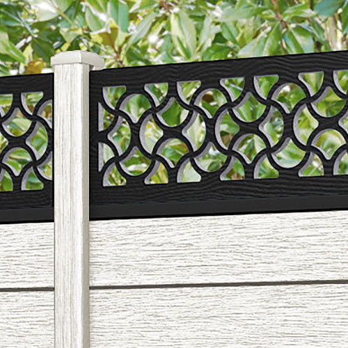 Fusion Vida Fence Panel - Light Stone - with our composite posts