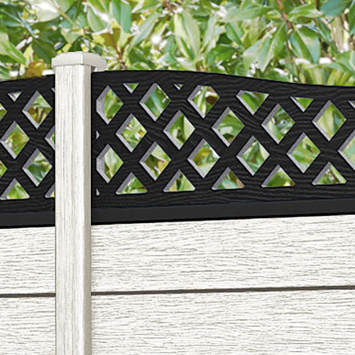 Fusion Low Wave Fence Panel - Light Stone - with our composite posts