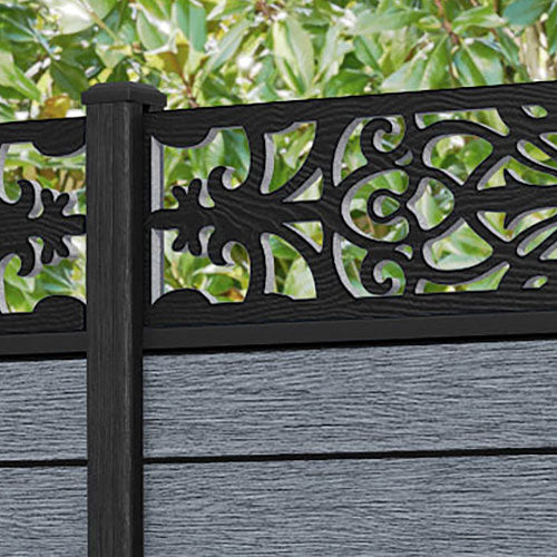 Fusion Windsor Fence Panel - Anthracite - with our composite posts