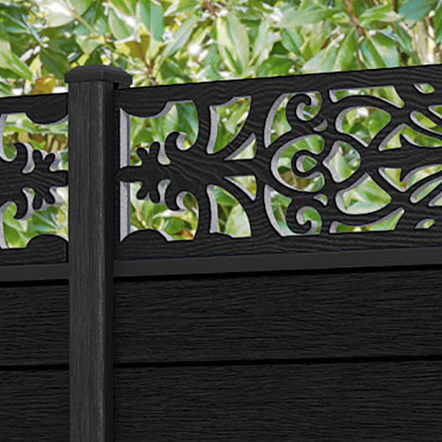 Fusion Windsor Fence Panel - Black - with our composite posts