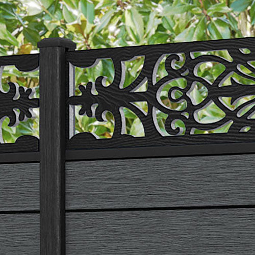 Fusion Windsor Fence Panel - Dark Grey - with our composite posts