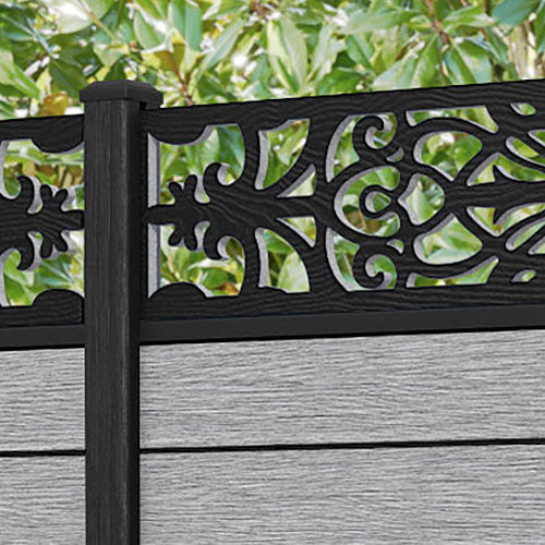 Fusion Windsor Fence Panel - Light Grey - with our composite posts