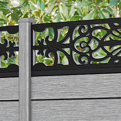 Fusion Windsor Fence Panel - Light Grey - with our composite posts
