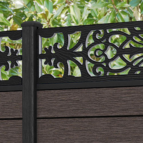 Fusion Windsor Fence Panel - Mid Brown - with our composite posts