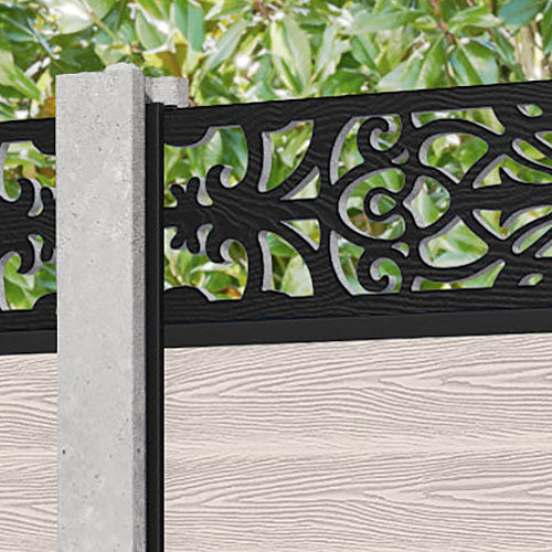 Classic Windsor Fence Panel - Mid Stone - for existing concrete posts