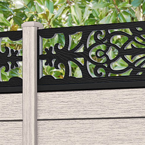Fusion Windsor Fence Panel - Mid Stone - with our composite posts