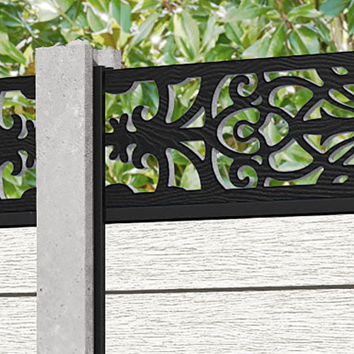 Fusion Windsor Fence Panel - Light Stone - for existing concrete posts