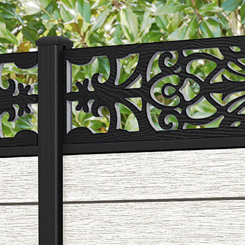Fusion Windsor Fence Panel - Light Stone - with our aluminium posts