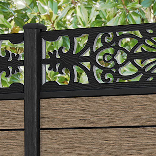 Fusion Windsor Fence Panel - Teak - with our composite posts
