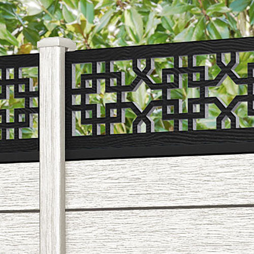 Fusion Zaria Fence Panel - Light Stone - with our composite posts