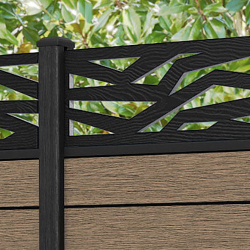 Fusion Zenith Fence Panel - Teak - with our composite posts