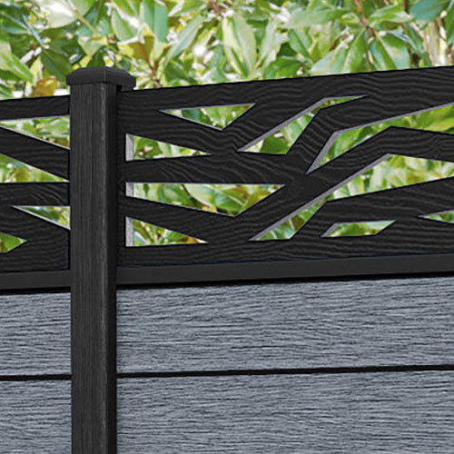 Fusion Zenith Fence Panel - Anthracite - with our composite posts