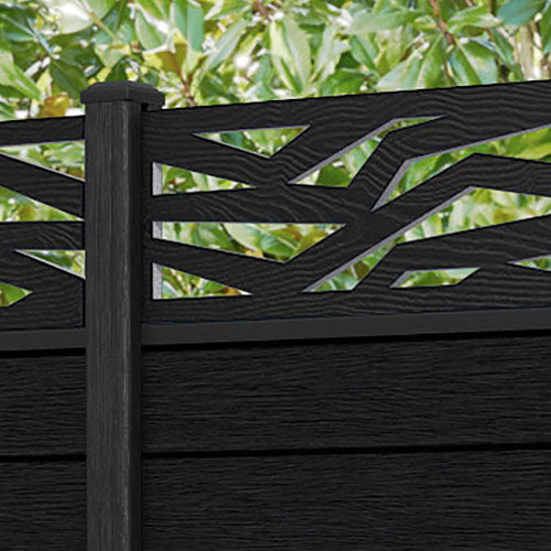 Fusion Zenith Fence Panel - Black - with our composite posts