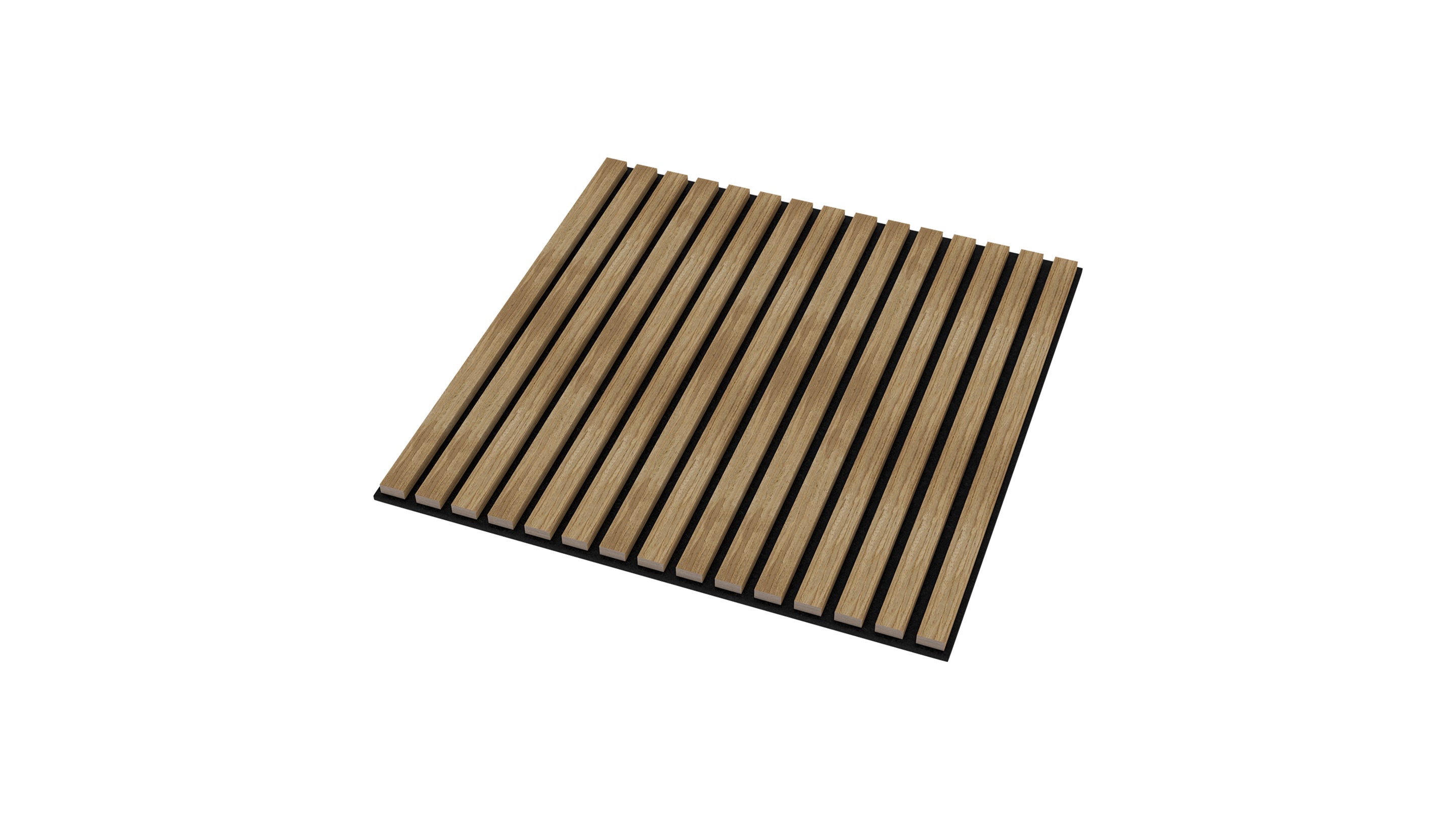 InsuSlat™ Wall Panel - Light Walnut - H60cm x W60cm (Pack of 4) = H240cm x W60cm