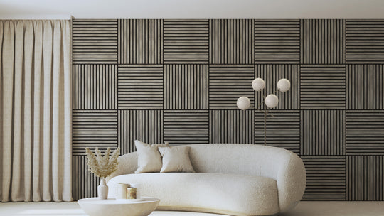 InsuSlat™ Wall Panel - Aged Oak - H60cm x W60cm (Pack of 4) = H240cm x W60cm