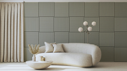 InsuSlat™ Wall Panel - Limestone - H60cm x W60cm (Pack of 4) = H240cm x W60cm