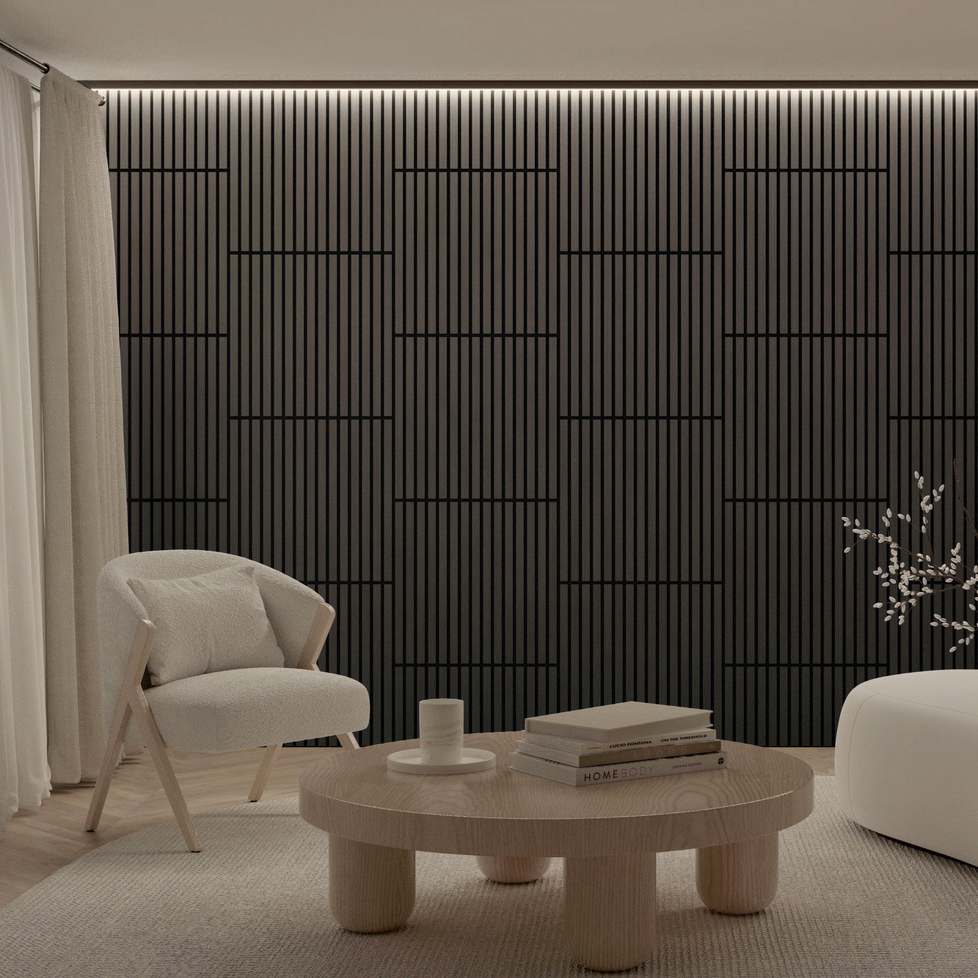 InsuSlat™ Wall Panel - Dark Grey - H240cm x W120cm – Charles & Ivy