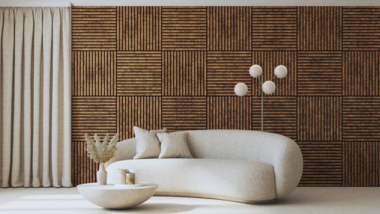 InsuSlat™ Wall Panel - Antique Rust - H60cm x W60cm (Pack of 4) = H240cm x W60cm