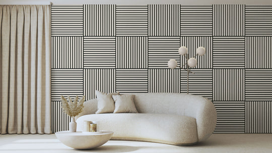 InsuSlat™ Wall Panel - Silver Birch - H60cm x W60cm (Pack of 4) = H240cm x W60cm