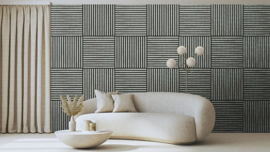 InsuSlat™ Wall Panel - Travertine - H60cm x W60cm (Pack of 4) = H240cm x W60cm