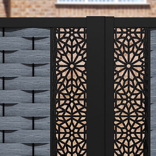 Ripple Alnara Straight Top Driveway Gate - Anthracite - Middle Screen