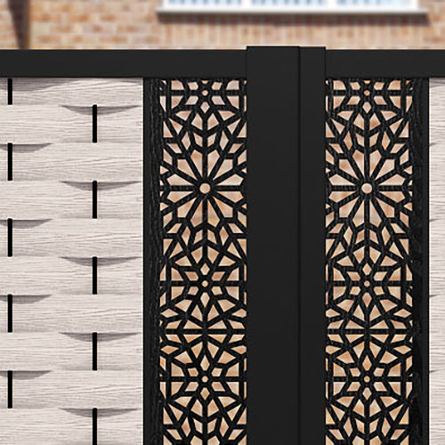 Ripple Alnara Straight Top Driveway Gate - Mid Stone - Middle Screen