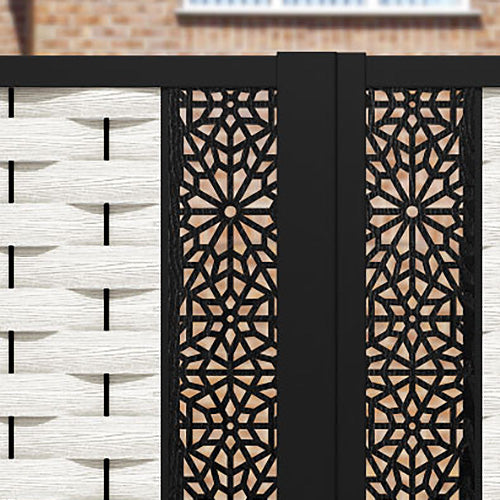 Ripple Alnara Straight Top Driveway Gate - Light Stone - Middle & End Screen