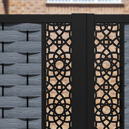 Ripple Ambar Straight Top Driveway Gate - Anthracite - Middle Screen